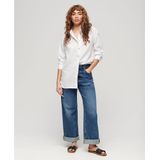 Superdry - W4010422A - Lang Strandshirt - Wit - Katoen - Lange Mouwen