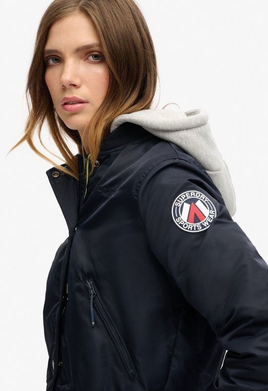 Superdry - M5011876A Surplus - Bomberjack - Groen - Polyester - Lange Mouwen