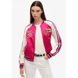 Superdry Suikajan Embroidered Bomberjack Roze Vrouw