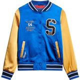 Superdry - W5011672A - Luxe Colbert - Blauw - Polyester - Lange Mouwen