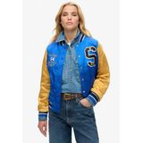 Superdry - W5011672A - Luxe Colbert - Blauw - Polyester - Lange Mouwen