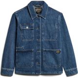 Blouson - Effen - Denim - Normale Pasvorm