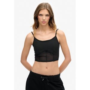 Superdry - Sport Tech - Corset Top - Zwart - Verstelbare Spaghettibandjes