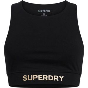 Superdry - W6011835A - Sportbeha - Zwart - Katoen - Mouwloos