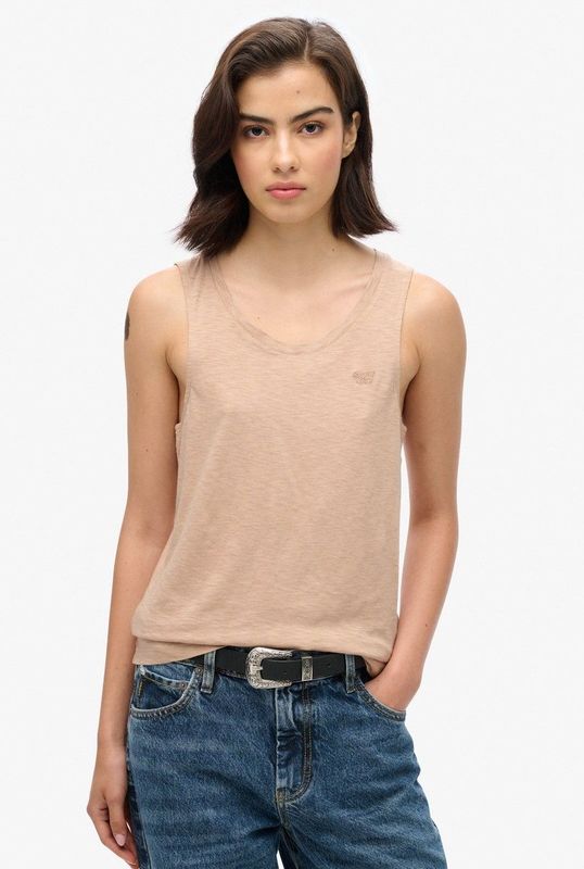 Superdry - Scoop - Mouwloos T-shirt - Zwart