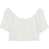 Superdry - Smocked Woven Top - Korte Mouw - Slim Fit