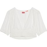 Superdry - W6011858A - Top - Wit - Katoen - Korte Mouwen