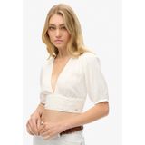 Superdry - W6011858A - Top - Wit - Katoen - Korte Mouwen