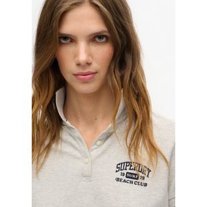 Superdry 90s Fitted Korte Mouw Poloshirt Beige M Vrouw