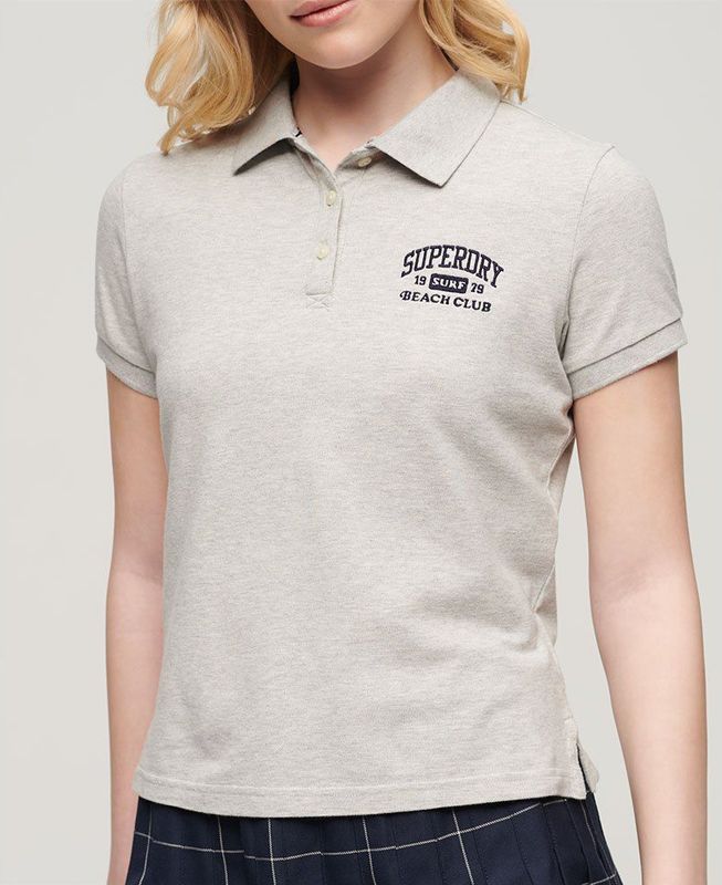 Superdry - 90s Fitted - Poloshirt - Beige - Korte Mouw