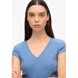 Superdry - Athletic Essentials top met V-hals en kanten rand - Dames - Tops