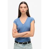 Superdry - Athletic Essentials top met V-hals en kanten rand - Dames - Tops