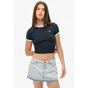 Superdry - W7210317A - Denim Minirok - Blauw - Casual - Katoen