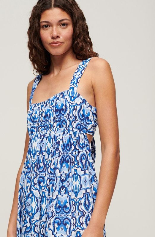 Superdry Tie Back Lange Jurk Zonder Mouwen