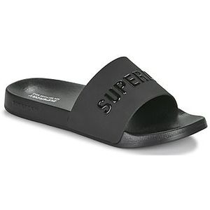 Superdry - Logo Pool Slippers - Badslippers - Zwart - Gevoerd