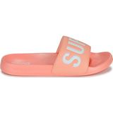 Superdry - Core Vegan Pool Slippers - Roze - Gewatteerde Banden - Gegoten Zool