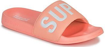 Superdry - Core Vegan Pool Slippers - Roze - Gewatteerde Banden - Gegoten Zool