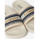 Superdry - Webbing Vegan Pool Slippers - Beige - Vegan - Gewatteerde Riem