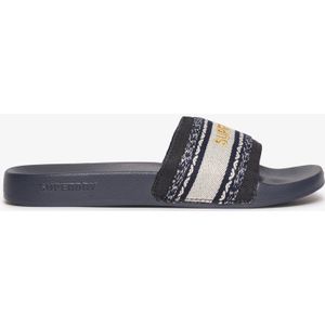 Superdry - Webbing Vegan Pool Slippers - Beige - Vegan - Gewatteerde Riem