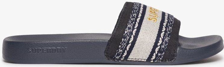 Superdry - Webbing Vegan Pool Slippers - Beige - Vegan - Gewatteerde Riem