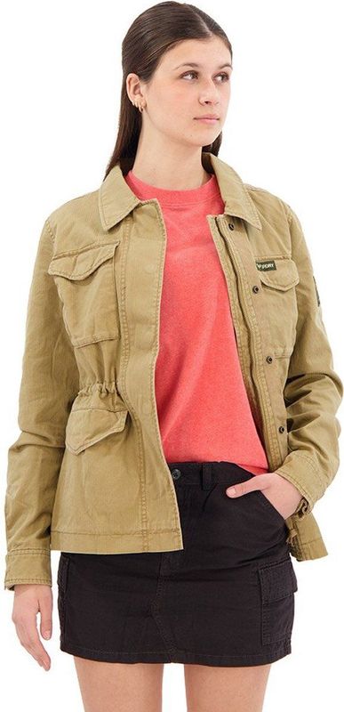 Superdry - M65 - Damesjas - Groen - Katoen - Relaxed Fit