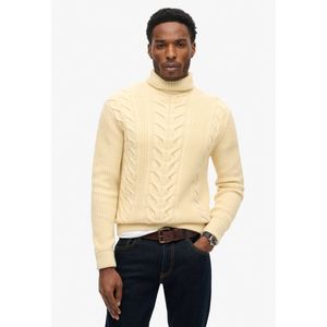 Superdry Merchant Cable Trui Met Hoge Hals Beige Man