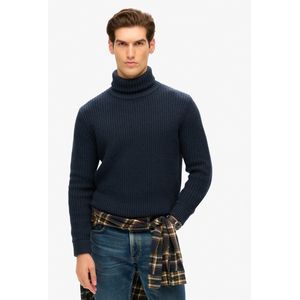 Superdry Merchant Textured Trui Met Hoge Hals Zwart Man
