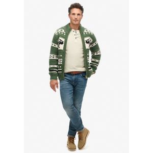Superdry - Vest - Groen - Acryl/Wol - Gebreid