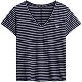 Superdry - Studios Slub - T-shirt - Geen Kleur - V-hals, Korte Mouwen, Geborduurd Logo