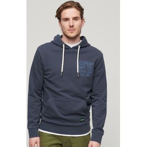 Superdry - M2013660A - Hooded Sweatshirt - Marineblauw - Casual - Katoen
