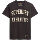 Superdry - Vintage Athletic - T-shirt - Bruin - Katoen