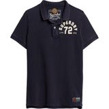 Superdry - M1110396A Vintage Athletic - Polo - Marineblauw - Katoen - Korte Mouwen