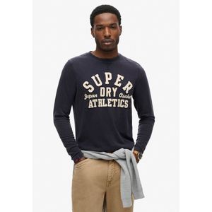 Superdry Vintage Athletic T-shirt Met Lange Mouwen Zwart M Man