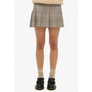 Superdry - W7210331A - Plooirok - Beige - Polyester - Geplooid Ontwerp