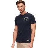 Superdry - T-shirt - Grijs - Katoen - Korte Mouwen