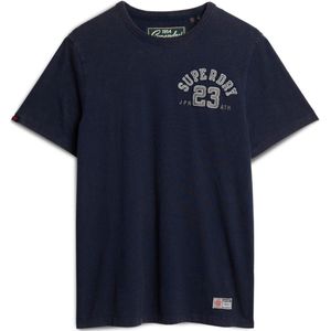 Superdry - T-shirt - Grijs - Katoen - Korte Mouwen