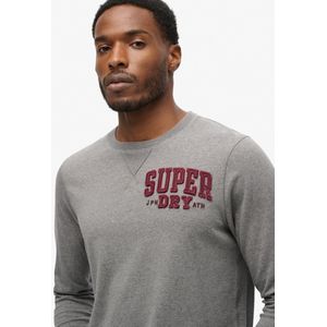 Superdry Vintage Athletic Chest T-shirt Met Lange Mouwen Grijs Man