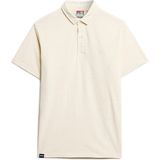 Superdry Poloshirt Textured Jersey Polo M1110397a White Sand Mannen