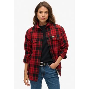 Superdry - W4010431A - Overhemd - Groen - Wol, Lange Mouwen