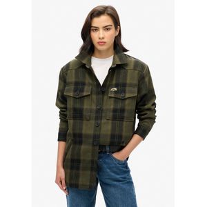 Superdry - W4010431A - Overhemd - Groen - Wol, Lange Mouwen