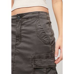 Superdry - W7210336A - Midi Military Rok - Zwart - Casual - Katoen