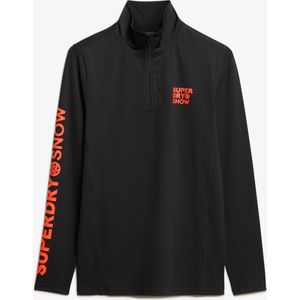 Superdry SKI BASE LAYER HALF ZIP TOP Heren Wintersportpully Black