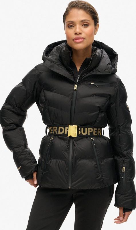 Superdry - Luxe Puffer Jacket - Zwart - Ademend - Slim Fit
