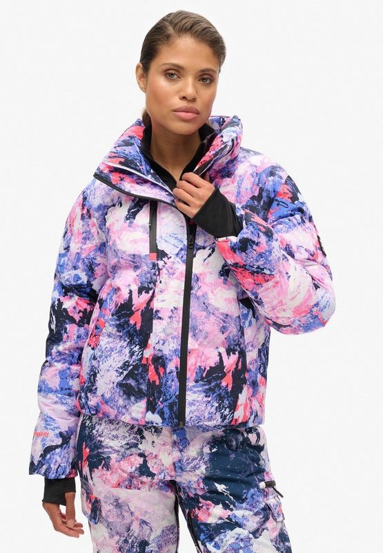 Superdry - WS110169A - Gewatteerd Ski-jack - Lila - Duurzaam - Gerecycled Nylon