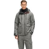 Superdryvoor mannen. MS110176A Ski-jas Peak Rescue bruin (XL), Sportief, Sneeuw, Elastaan, Duurzaam