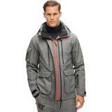 Superdryvoor mannen. MS110176A Ski-jas Peak Rescue bruin (XL), Sportief, Sneeuw, Elastaan, Duurzaam