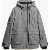 Superdryvoor mannen. MS110176A Ski-jas Peak Rescue bruin (XL), Sportief, Sneeuw, Elastaan, Duurzaam