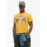 Superdry - Tokyo Vl Graphic T-shirt - Geel - Katoen
