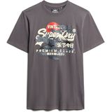 Superdry - Shirt 'Tokyo' - Donkergrijs - T-shirt