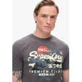 Superdry - Shirt 'Tokyo' - Donkergrijs - T-shirt